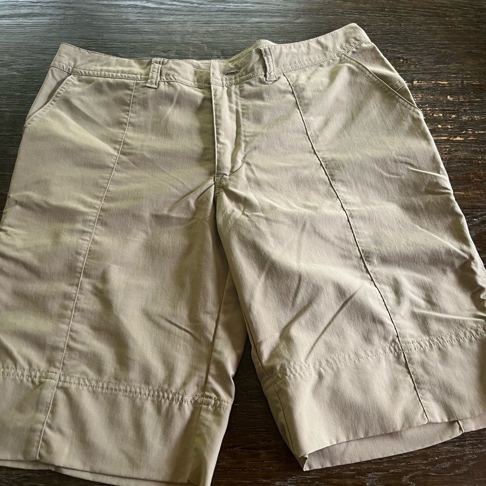Patagonia Tan Flat Front Shorts Casual Style